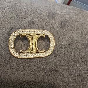 Celine 18kgp Gold and Silver Women's Jewelry Brooch